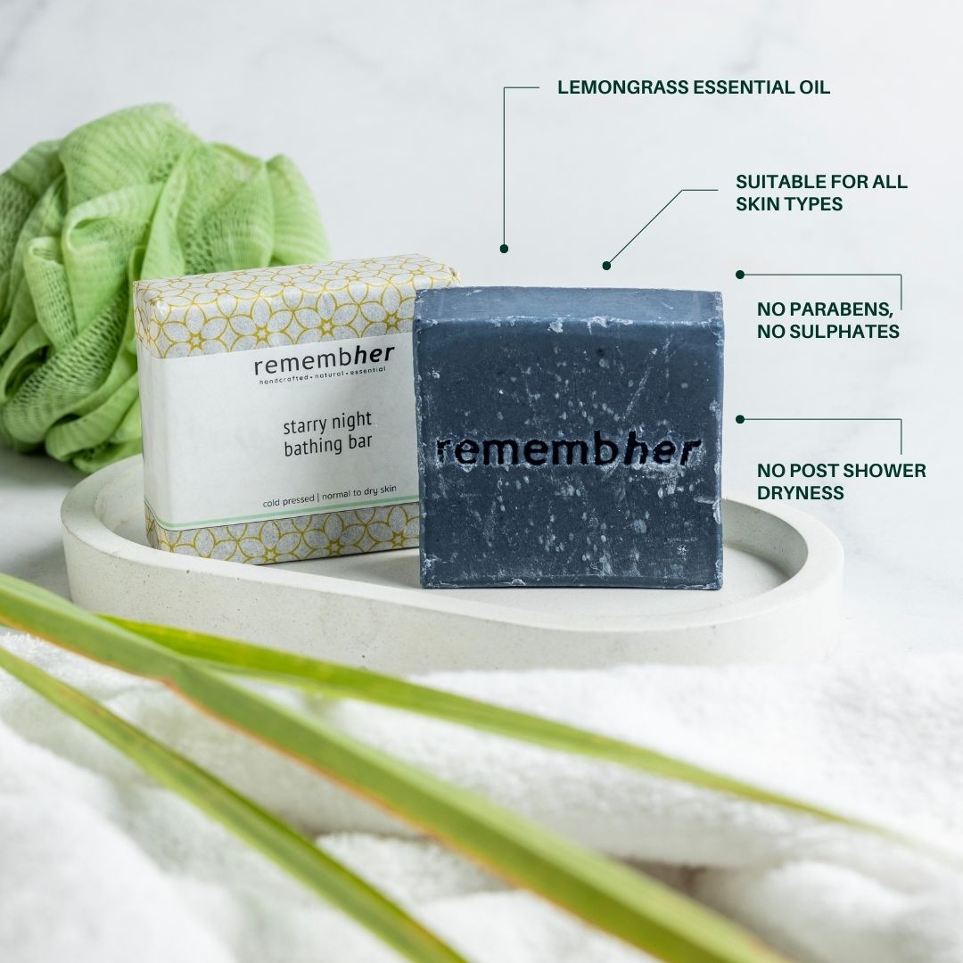 Starry Night Lemongrass Bathing Bar/ Soap - 75gm