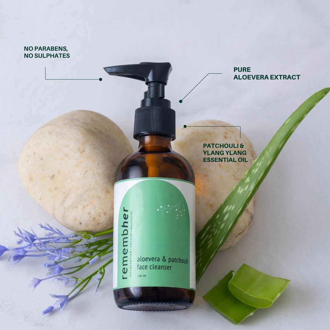 Aloe vera & Patchouli cleanser for dry skin - 100 ml